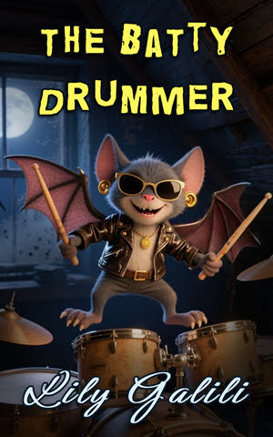 Batty Drummer Spanish-English funny fantasy story for kids 6-9