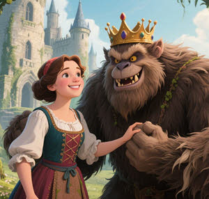 Beauty and Beast Bilingual story for Kids in Spanish English