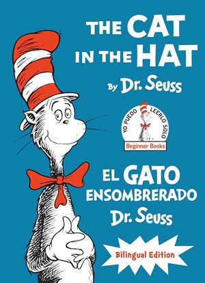 The cat in the hat in Spanish and English